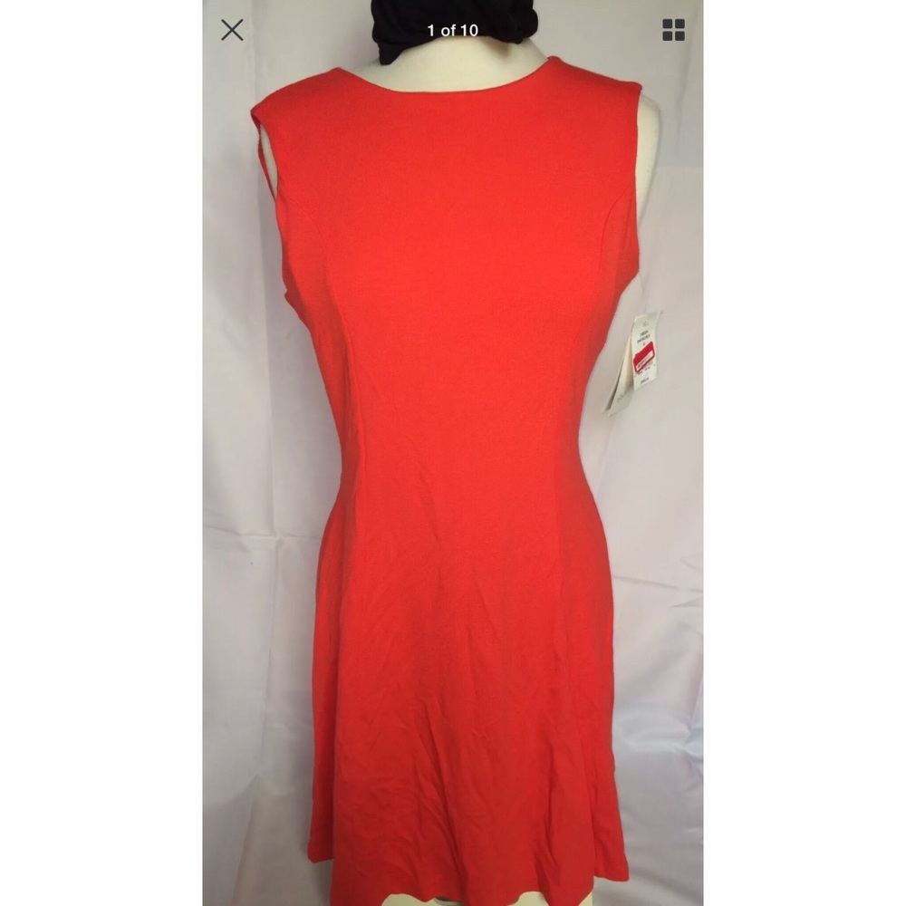 French Connection Red Vivian Panelled Jersey Dress